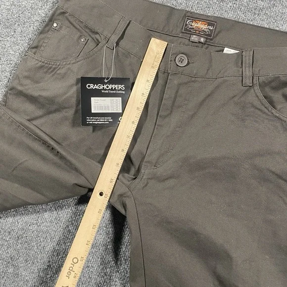 Craghoppers Brodie Trouser Pants Mens 38x31 Bark Canvas Outdoors Hiking Cotton - Picture 8 of 12